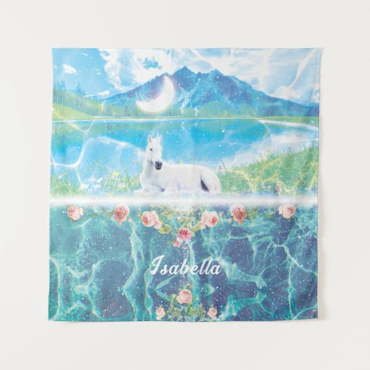 夢の楽園のユニコーン タペストリー (正面)