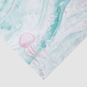 夢の水彩クラゲ 海の模様 (4) 薄葉紙 (詳細)