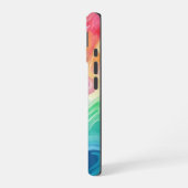 夢の水彩フロー抽象デザイン 携帯ケース iPhone 16ケース (左側面)