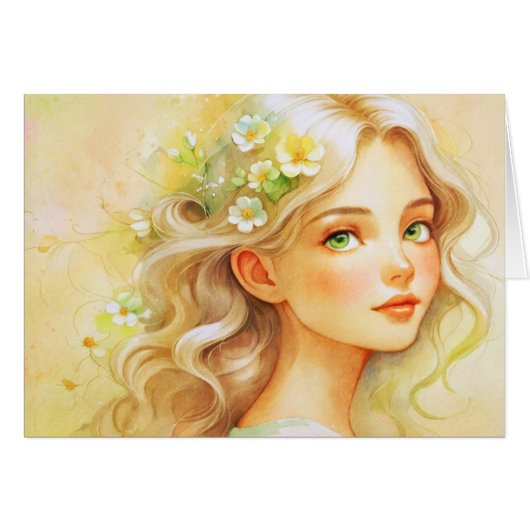 夢の水彩肖像画  (正面横)