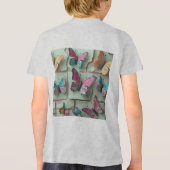 夢の水彩蝶々Tシャツ 子供用 トライブレンドＴシャツ (裏面)