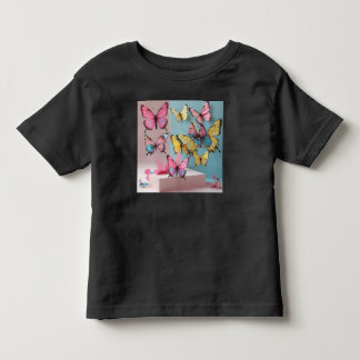 夢の水彩蝶々Tシャツ（幼児用） トドラーTシャツ