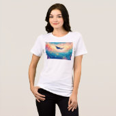 夢の海のシャチ トライブレンドTシャツ (正面全面)