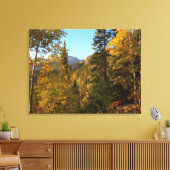 夢の湖へ向かう道の秋 キャンバスプリント (インサイチュ (リビング))