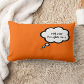 夢の漫画のバブルを追加する ランバークッション (ブランケット)