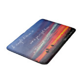 夢の独身の引用文オレンジ色の夕日の写真はっきりした バスマット (アングル)