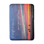 夢の独身の引用文オレンジ色の夕日の写真はっきりした バスマット (正面縦)