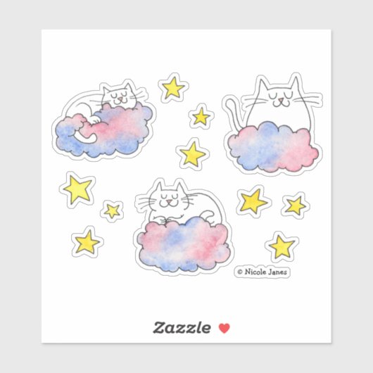 夢の猫たち シール (シート)
