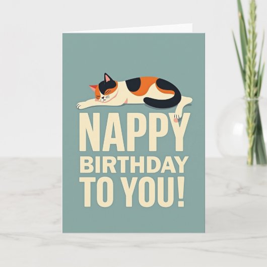 夢の猫の誕生日カード カード (正面)