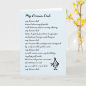 夢の理想の父　面白い父の日の詩 カード (黄色い花)