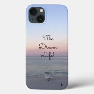 夢の生活 名言 カラフルな海の日の出 iPhone 13ケース