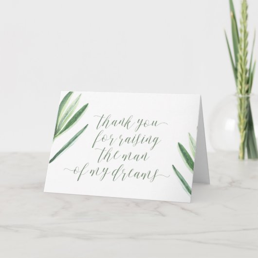 夢の男性を育ててくれてありがとう カード (正面)