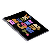 夢の真の来レトロの花Hippie Groovy ノートブック (右側)