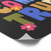 夢の真の来レトロの花Hippie Groovy ポスター (角)