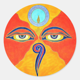 夢の知恵ステッカー ラウンドシール