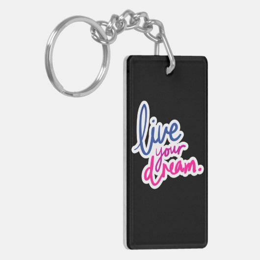 夢の矩形キーチェーンをライブ キーホルダー (正面左)