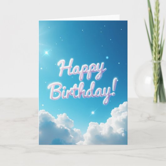 夢の空 誕生日カード カード (正面)
