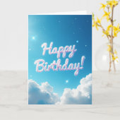夢の空 誕生日カード カード (黄色い花)