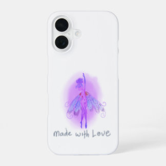 夢の紫の妖精 - ソフトピンクとラベンダーの幻想 iPhone 16ケース