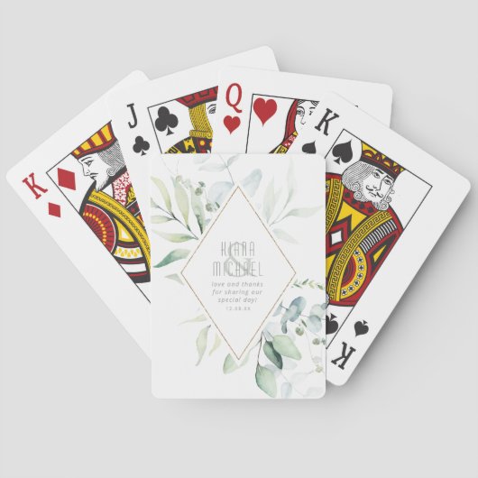 夢の結婚葉の緑/青ID817 トランプ (裏面)