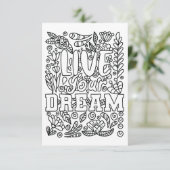 夢の色をライブ自分のノートカード サンキューカード (スタンド正面)