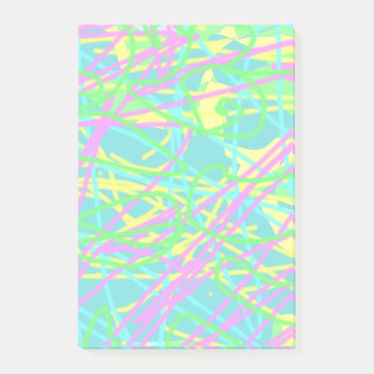 夢の色を書き込み文字のパタアートーン表現 ポストイット (正面)