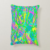 夢の色を書き込み文様を表現アート アクセントクッション (裏面(縦))