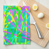 夢の色を書き込み文様を表現アート キッチンタオル (四つ折り)