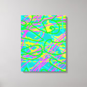 夢の色を書き込み文様を表現アート キャンバスプリント (正面)