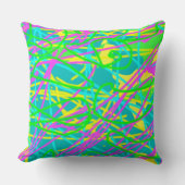 夢の色を書き込み文様を表現アート クッション (正面)