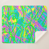 夢の色を書き込み文様を表現アート シェルパブランケット (正面(横))