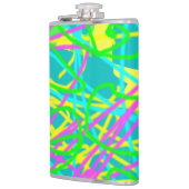 夢の色を書き込み文様を表現アート フラスク (左)