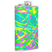 夢の色を書き込み文様を表現アート フラスク (右)