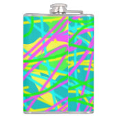 夢の色を書き込み文様を表現アート フラスク (裏面)