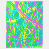 夢の色を書き込み文様を表現アート フリースブランケット (正面)