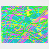 夢の色を書き込み文様を表現アート フリースブランケット (正面(横))