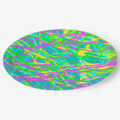 夢の色を書き込み文様を表現アート ペーパープレート (アングル)