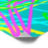 夢の色を書き込み文様を表現アート ポスター (角)