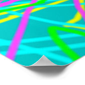 夢の色を書き込み文様を表現アート ポスター (角)