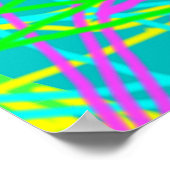 夢の色を書き込み文様を表現アート ポスター (角)