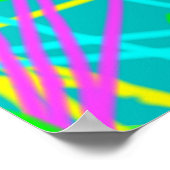 夢の色を書き込み文様を表現アート ポスター (角)