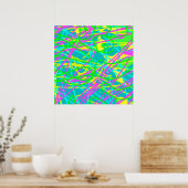 夢の色を書き込み文様を表現アート ポスター (キッチン)