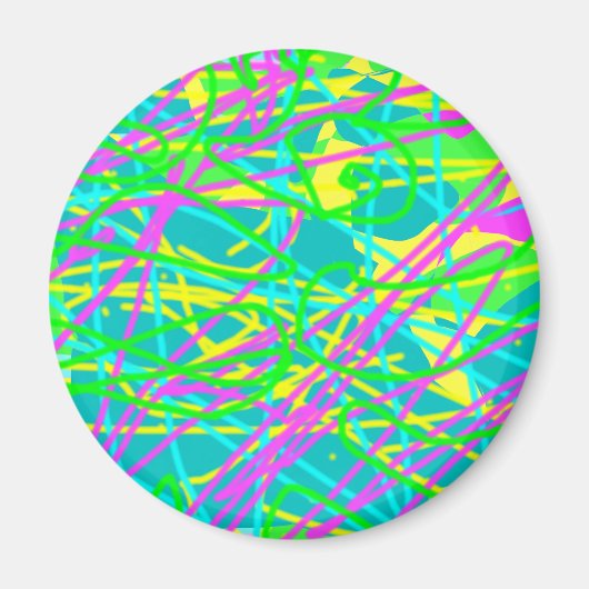 夢の色を書き込み文様を表現アート マグネット (正面)