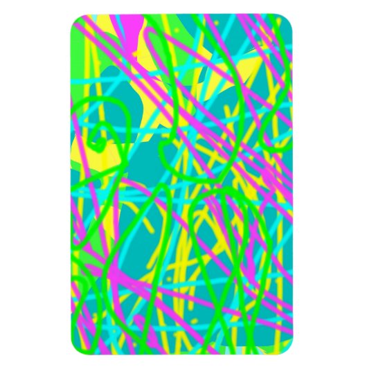 夢の色を書き込み文様を表現アート マグネット (縦)