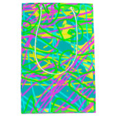 夢の色を書き込み文様を表現アート ミディアムペーパーバッグ (正面)