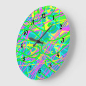 夢の色を書き込み文様を表現アート ラージ壁時計 (傾斜)