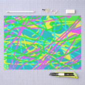 夢の色を書き込み文様を表現アート 薄葉紙 (クラフト)