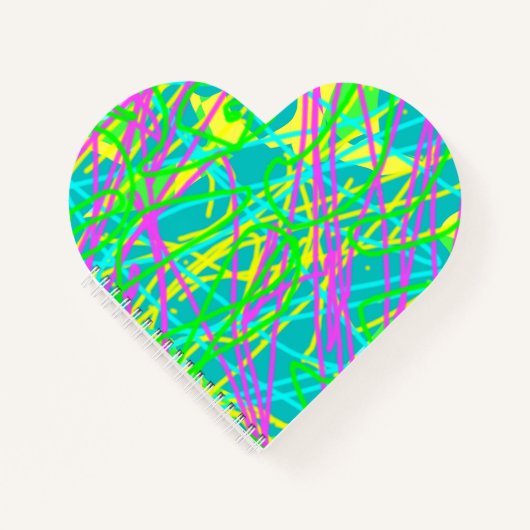 夢の色を書き込み筆跡のパターン表現 ノートブック (正面)