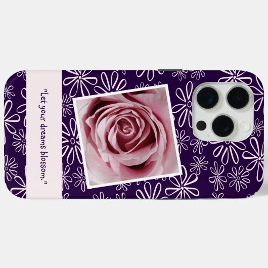 夢の花を咲かせる – 赤面紫の模様 Case-Mate iPhoneケース (裏面 (横))