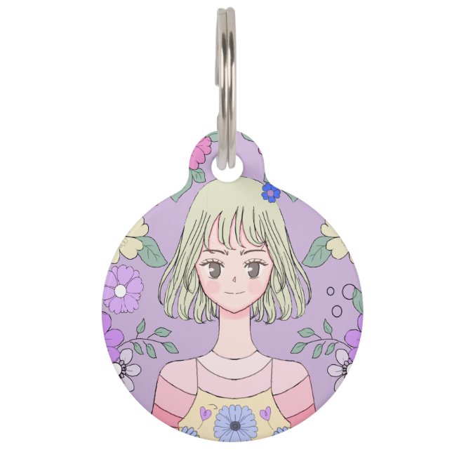 夢の花フローラ ペット　ネームタグ (正面)